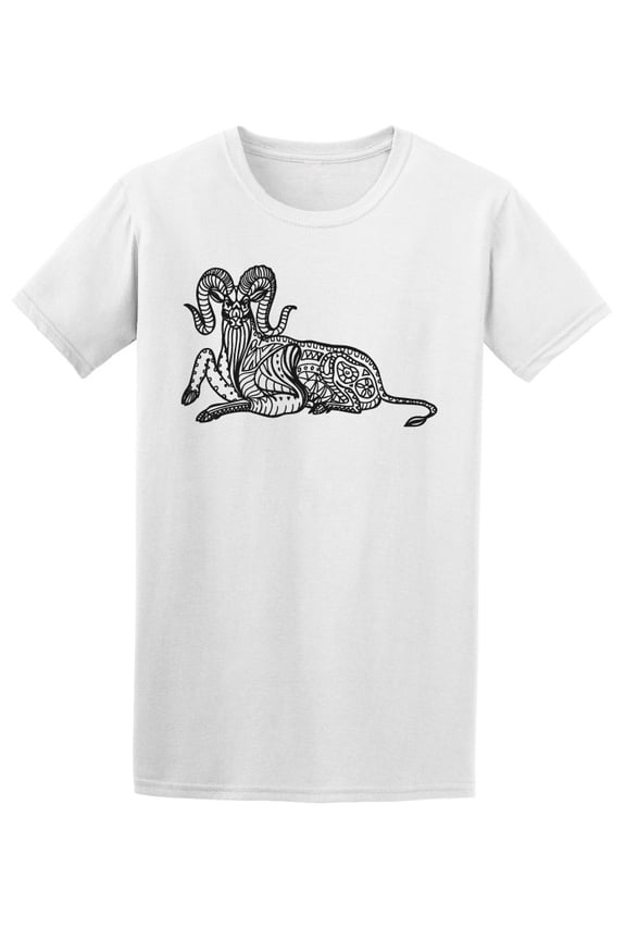 Argali Hand-drawn Ethnic Pattern Tee Men's -Image by Shutterstock