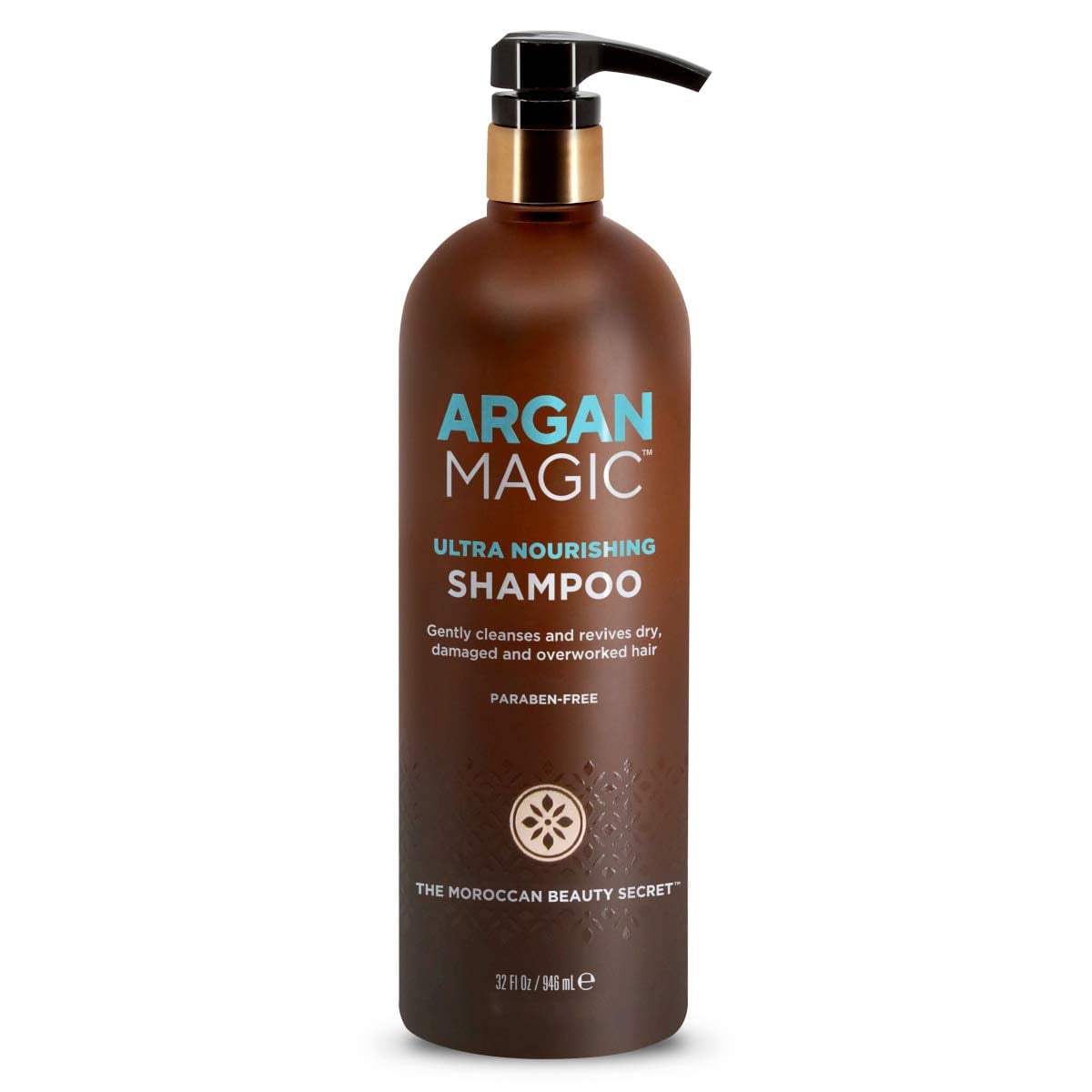 Argan Magic Ultra Nourishing Shampoo - Argan Oil and Antioxidants to Nourish and Restore Damaged and Over-Processed Hair Types - Paraben Free, Cruelty Free (32 oz)