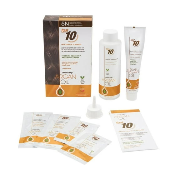 One n Only Argan Oil Fast 10 Permanent Hair Color Kit - 8G Golden Light Blonde