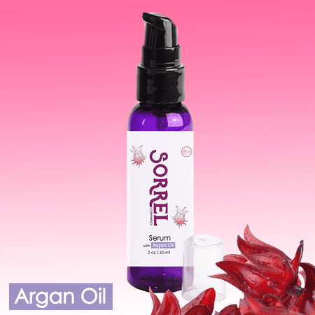 Argan Oil Hair Repair Serum for Dry Damaged, AntiFrizz, Nourish, Protect, Shine Gloss Volume SPF 25 by Sorrel Cosmetics 2oz