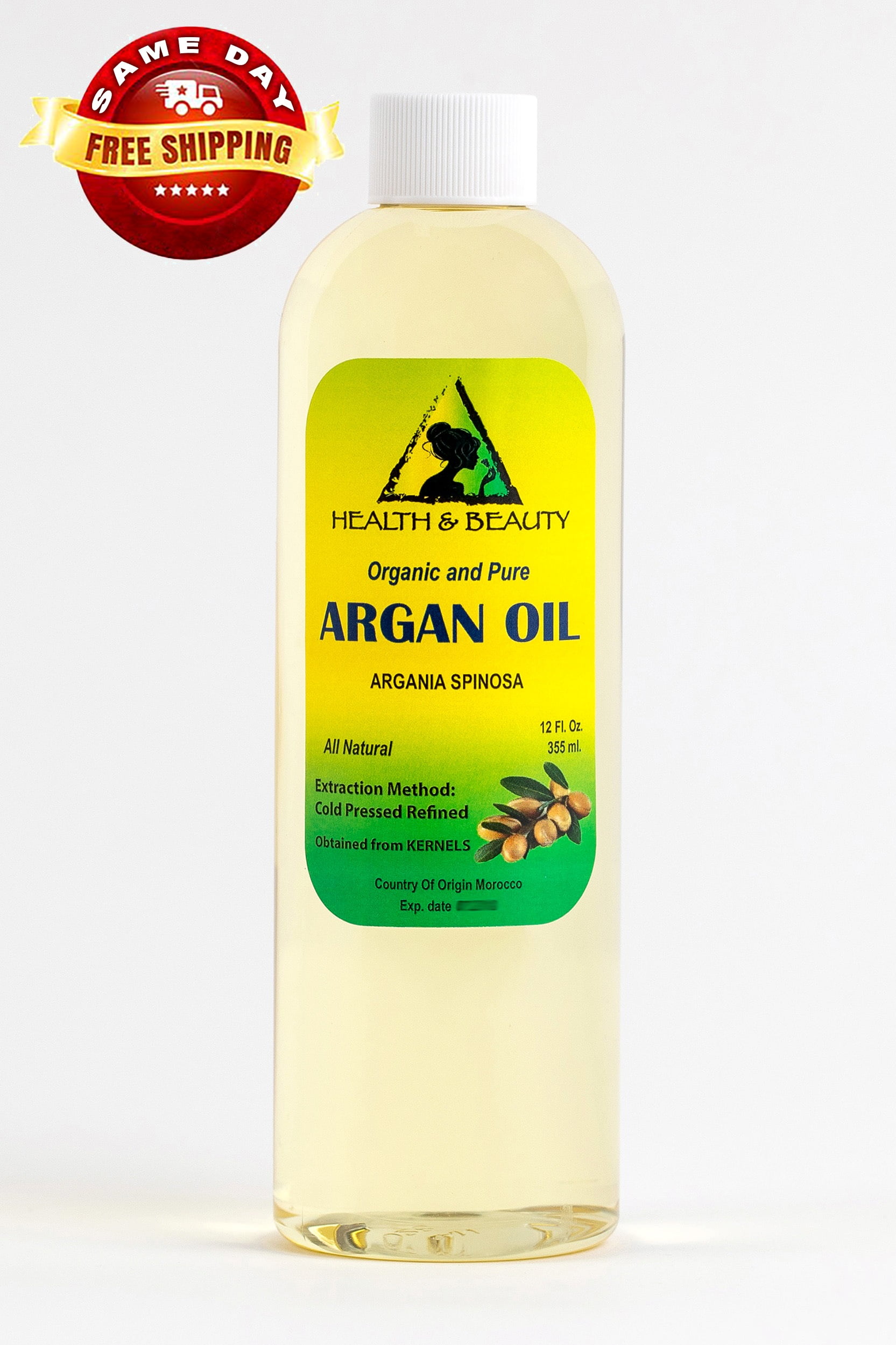 Argan Oil Refined Organic Moroccan Cold Pressed Premium Hair Oil 100% Pure 12 oz
