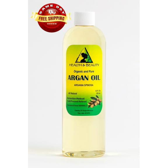 Argan Oil Refined Organic Moroccan Cold Pressed Premium Hair Oil 100% Pure 12 oz