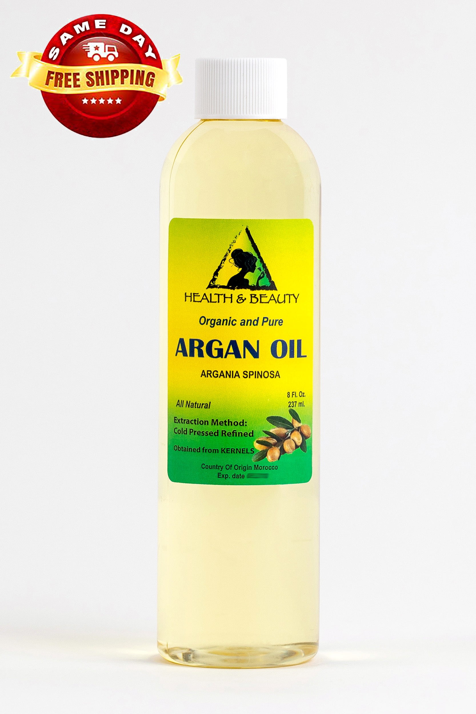 Argan Oil Refined Organic Moroccan Cold Pressed Premium Hair Oil 100% Pure 8 oz