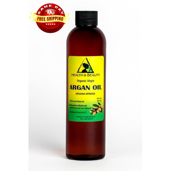 Argan Oil Unrefined Organic Extra Virgin Moroccan Cold Pressed Hair Oil Raw Pure 8 oz
