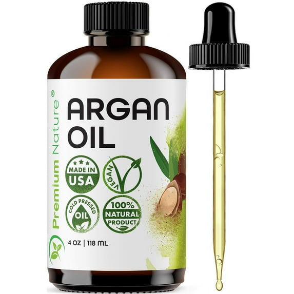 Argan Oil for hair, skin and body 4 oz Cold-Pressed, Hair Serum, Body Moisturizer