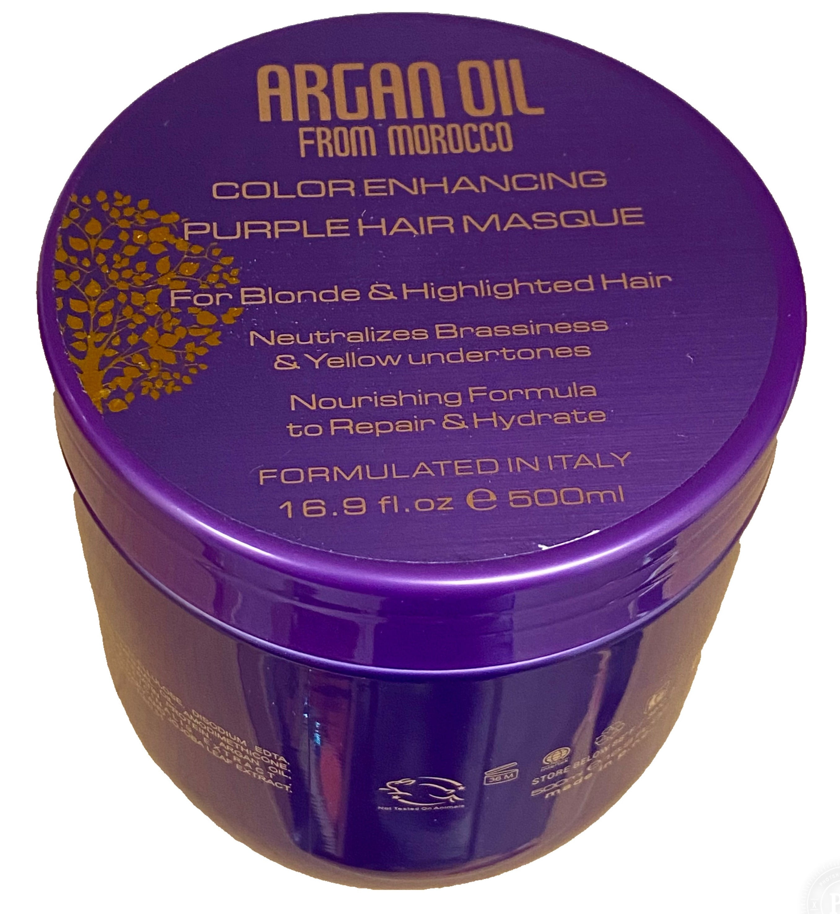 Argan Oil from Morocco Color Enhancing Purple Hair Masque, 16.9 fl.oz. (500 ml)