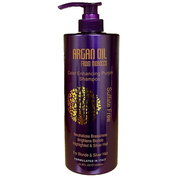 Argan Oil from Morocco Color Enhancing Purple Shampoo, 33.8 fl.oz. (1000 ml)