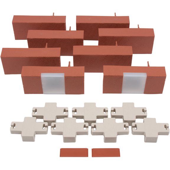 Argee Corp RG820S Lets Edge It Plastic Brick Edging - with Built-In Solar Lights
