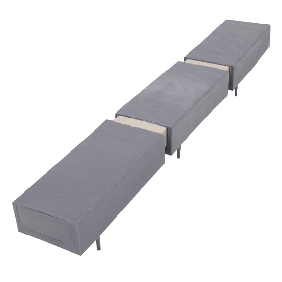 Argee RG825G Lets Edge It Decorative Plastic Brick Edging, no Lights, 25 feet, Gray