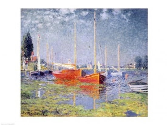 Argenteuil 1875 Canvas Art - Claude Monet (36 x 24)