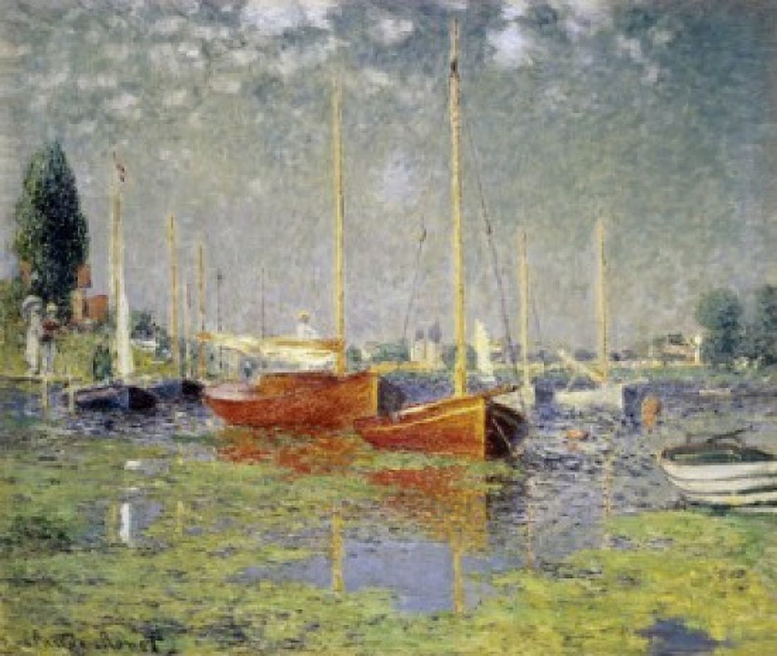 Argenteuil 19th C Claude Monet (1840-1926French) Musee de lOrangerie Paris Canvas Art - Claude Monet (18 x 24)