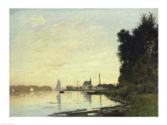 Argenteuil Late Afternoon 1872 Canvas Art - Claude Monet (24 x 18)