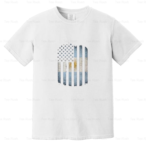 Argentina And America Flag Argentinian American Flag, Heritage, Pride, Comfort Color T-Shirt Unisex, up to 4XL