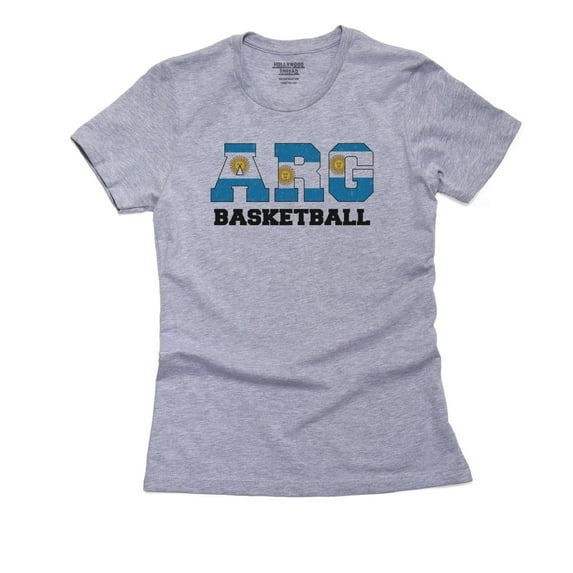 Argentina Basketball - Olympic Games - Rio - Flag Women's Cotton Grey T-Shirt