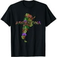 thumbnail image 1 of Argentina Botanical Map - Buenos Aires Souvenir T-Shirt men and women can wear, black, white, gifts, 1 of 4