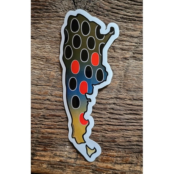 Argentina Brown Trout Skin Sticker Decal