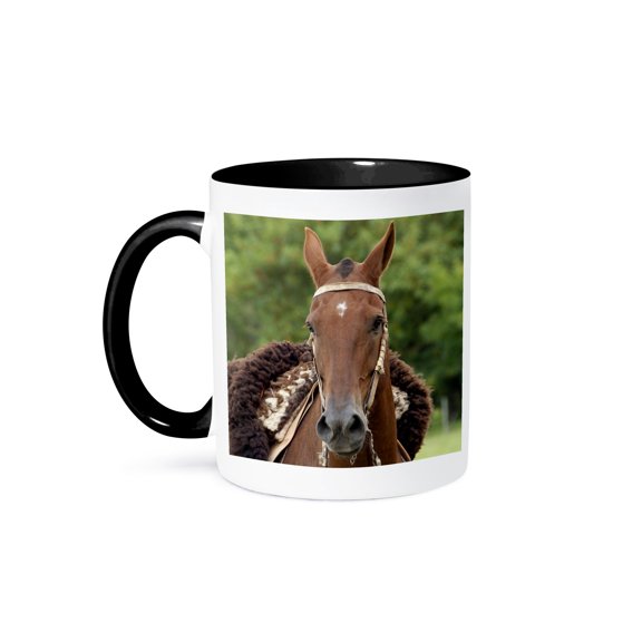 3drose, Argentina, Buenos Aires, Gaucho Horses - Sa01 Cmi0042 - Cindy Miller Hopkins, 11oz Two-tone Black Mug