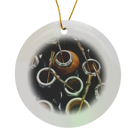 3drose, Argentina, Buenos Aires, Plaza De Mayo, Market - Sa01 Wbi0534 - Walter Bibikow, Circle Porcelain Ornament