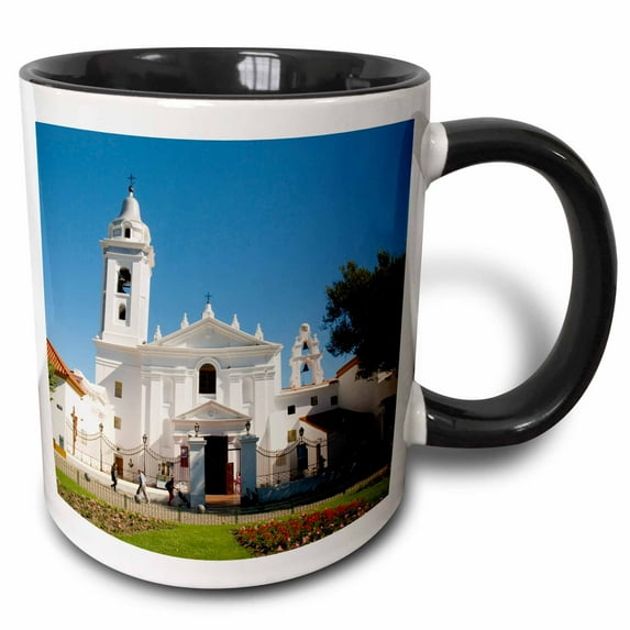 3drose, Argentina, Buenos Aires, Recoleta, Basilica - Sa01 Iho0226 - Inger Hogstrom, 15oz Two-tone Black Mug