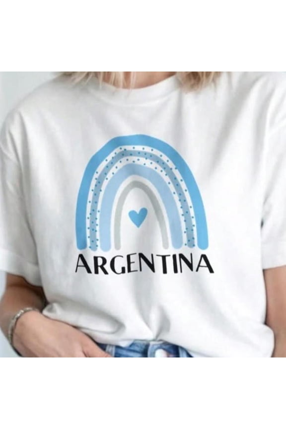 Argentina Celeste R1ainbow Graphic T1EE, National Pride Shirt