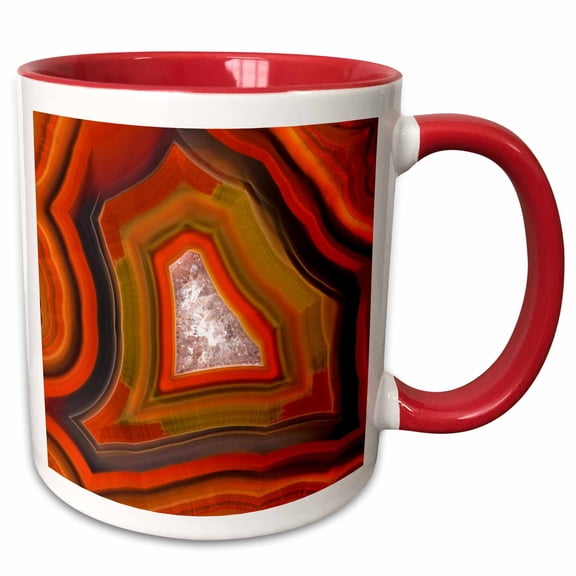 3drose, Argentina. Condor Agate Stone Pattern - Sa01 Bja0045 - Jaynes Gallery, 11oz Two-tone Red Mug