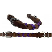 Argentina Cow Leather Braided Color Curb Strap