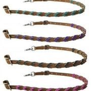 Argentina Cow Leather Wither Strap W/Color Braided Leather Accent