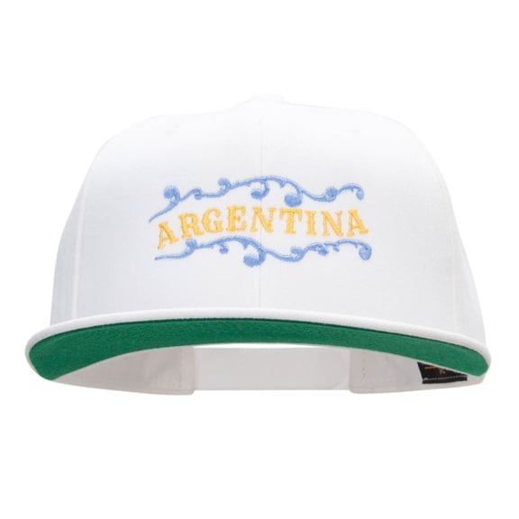 Argentina Decor Embroidered Wool Blend Prostyle Snapback - Natural OSFM