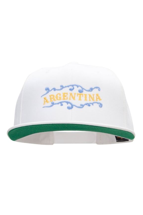 Argentina Decor Embroidered Wool Blend Prostyle Snapback - Natural OSFM
