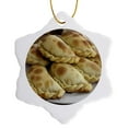 thumbnail image 1 of 3drose, Argentina, Empanadas, Cuisine - Sa01 Bja0033 - Jaynes Gallery, 3 inch Snowflake Porcelain Ornament, 1 of 7