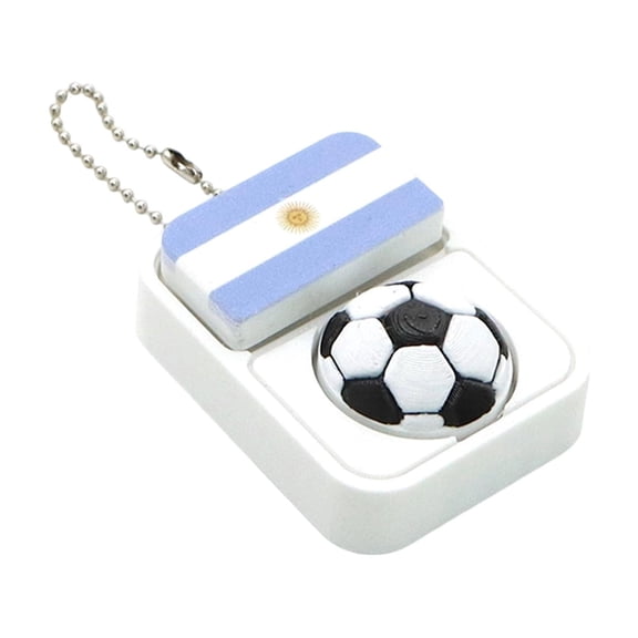 Argentina Flag Clicker Squeeze Toys Mini Soccer Ball Relaxation Relief Items Squeeze Purse Clip Accessory