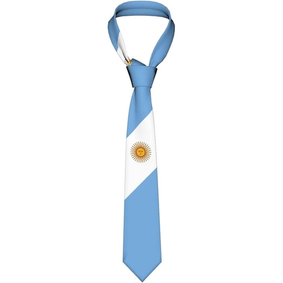 Argentina Flag Emblem Striped Necktie Men Neck Ties Mens Party Business Neckties Soft Skil Tie