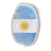 Argentina Flag Fingerprint - 5" Magnet for Car Locker Refrigerator