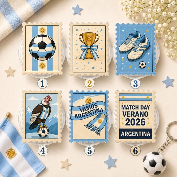 Argentina Flag Magnetic Phone Grip 2026, Soccer Supporter Phone Grip , Gift Sport Lovers