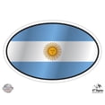 thumbnail image 1 of Argentina Flag Oval - 3" Vinyl Sticker - For Car Laptop I-Pad Phone Helmet Hard Hat - Waterproof Decal, 1 of 1