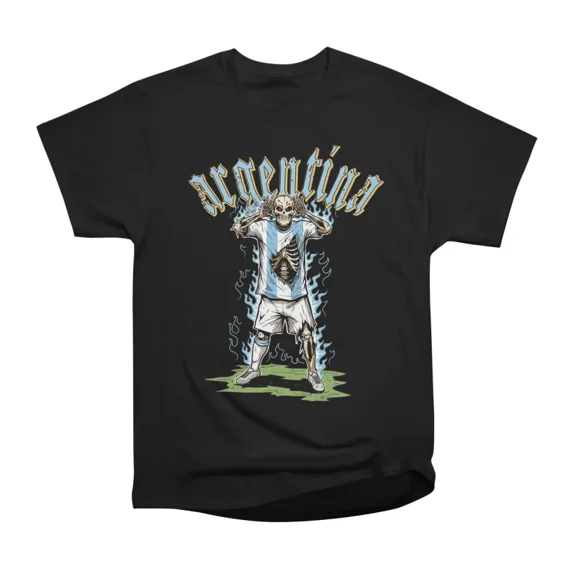 Argentina Football Skeleton T-Shirt Tee Gift For Him Merch For Her ...