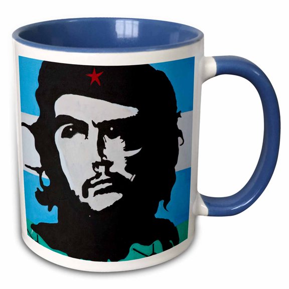 3drose, Argentina, Jujuy, Tilcara. Che Guevara Mural - Sa01 Wbi0105 - Walter Bibikow, 11oz Two-tone Blue Mug