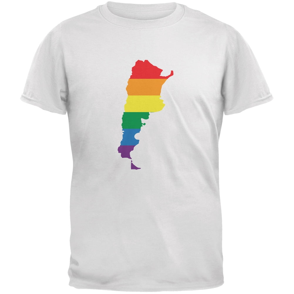 Argentina LGBT Gay Pride Rainbow White Adult T-Shirt - 2X-Large -  Walmart.com