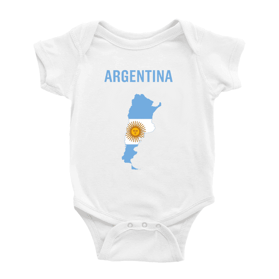 Argentina Map Flag Baby Jumpsuits Newborn Clothes (White, 3-6 Months)