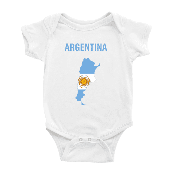 Argentina Map Flag Baby Jumpsuits Newborn Clothes (White, 6-12 Months)