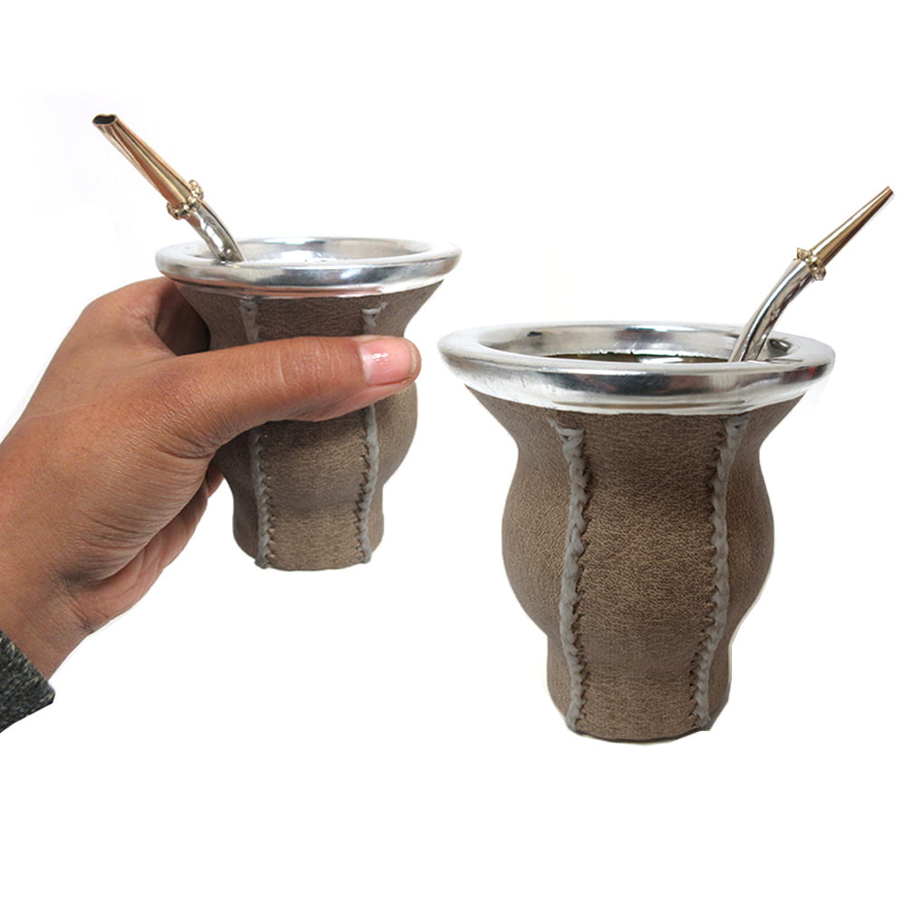 Mate Gourd W/ Bombilla Argentina Handmade Yerba Cup Straw 6oz Drinking —  Mategreen