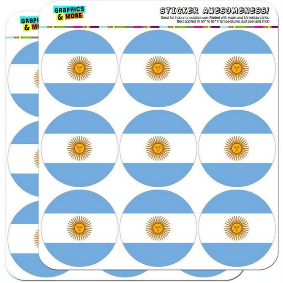 Argentina National Country Flag 18 2" Planner Calendar Scrapbooking Crafting Stickers