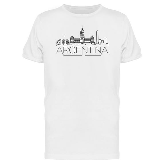 Argentina Skyline Landmark T-Shirt Men -Image by Shutterstock, Male 3X-Large