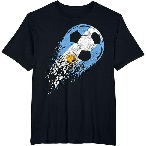 Argentina Soccer Argentinian Flag Pride Soccer Player T-Shirt