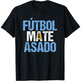 thumbnail image 1 of Argentina Soccer Football Mate Asado Vintage Graphic T-Shirt Retro South American Culture Men Women Apparel, 1 of 6