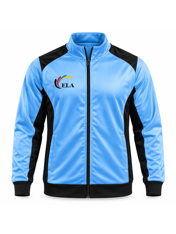 Argentina Soccer by ELA Goods Athletic, Long Sleeve, Zippered Fashion Jackets Men's Small