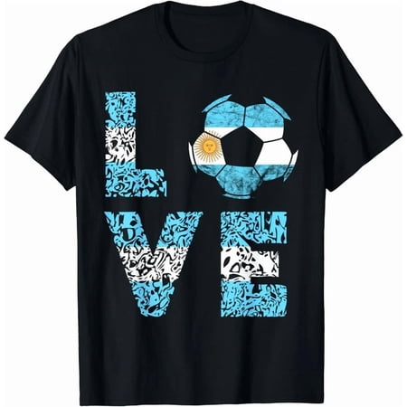 Argentina Soccer Team Argentina Love Ball Argentinian Roots T-Shirt