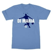 Argentina Soccer Tribute 2024 – Air Di Maria Inspired Unisex T-Shirt (Carolina Blue, Small)