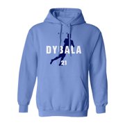 Argentina Soccer Tribute 2024 – Air Dybala Inspired Unisex Hooded Sweatshirt (Carolina Blue, Small)