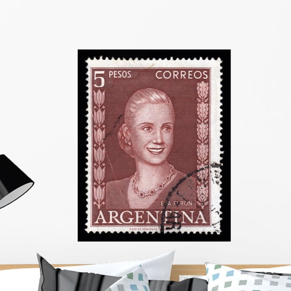 Argentina Vintage Postage Stamp Wall Mural by Wallmonkeys Peel and Stick Graphic (24 in H x 19 in W) WM21131